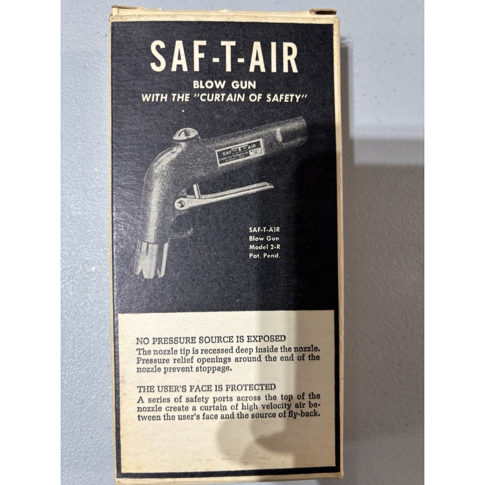 Vtg Saf-T-air‎ Blow Gun Model 2-R NIB